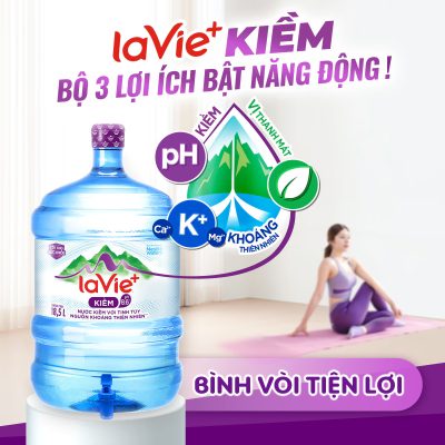 Bình Nước LaVie+ Kiềm Có Vòi 18.5L