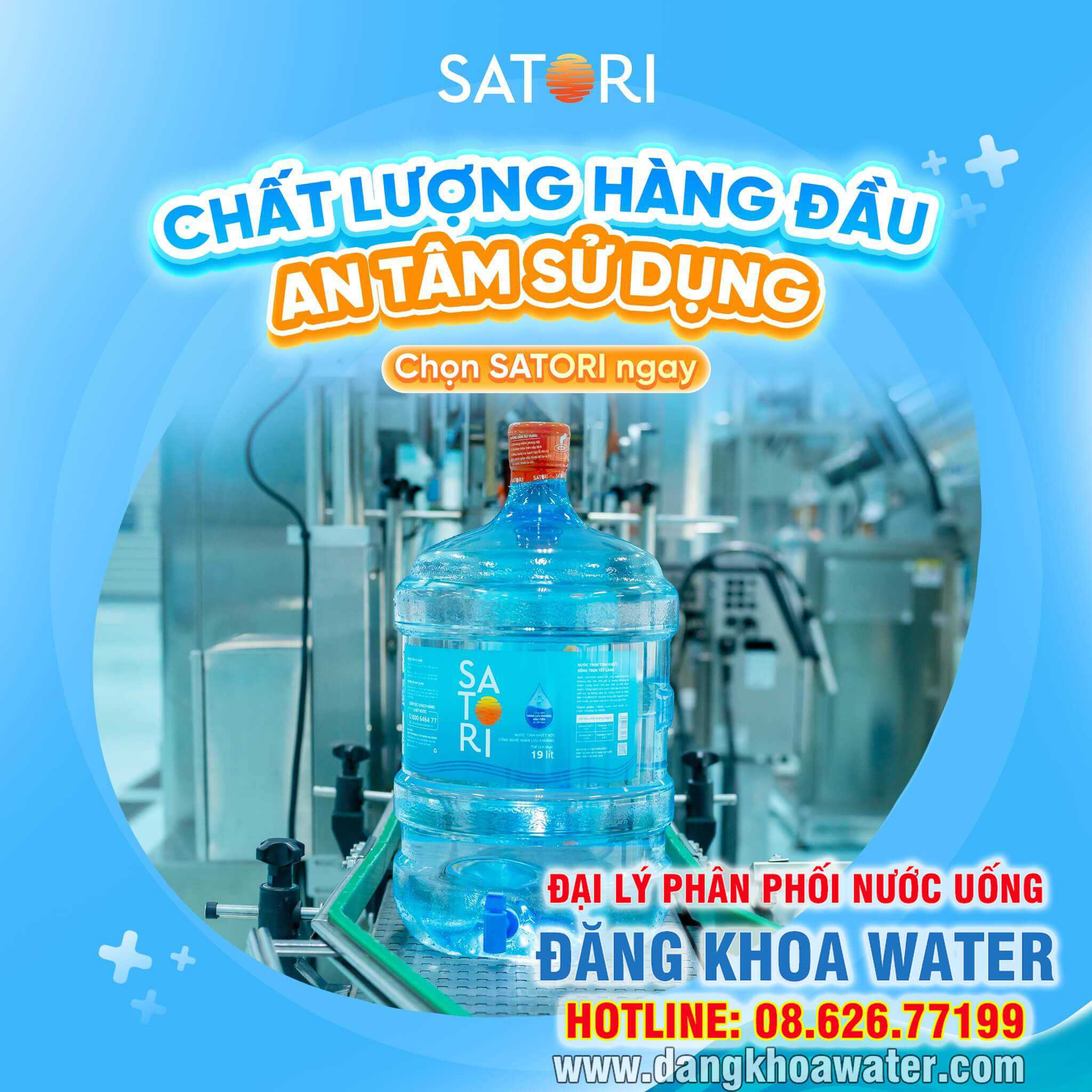 Đại lý đổi nước bình Satori - Đăng Khoa Water